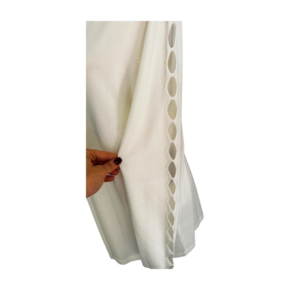 NWT Vince Camuto Light Weight Cut-Out Sleeve Cardigan in White - Picture 4 of 15